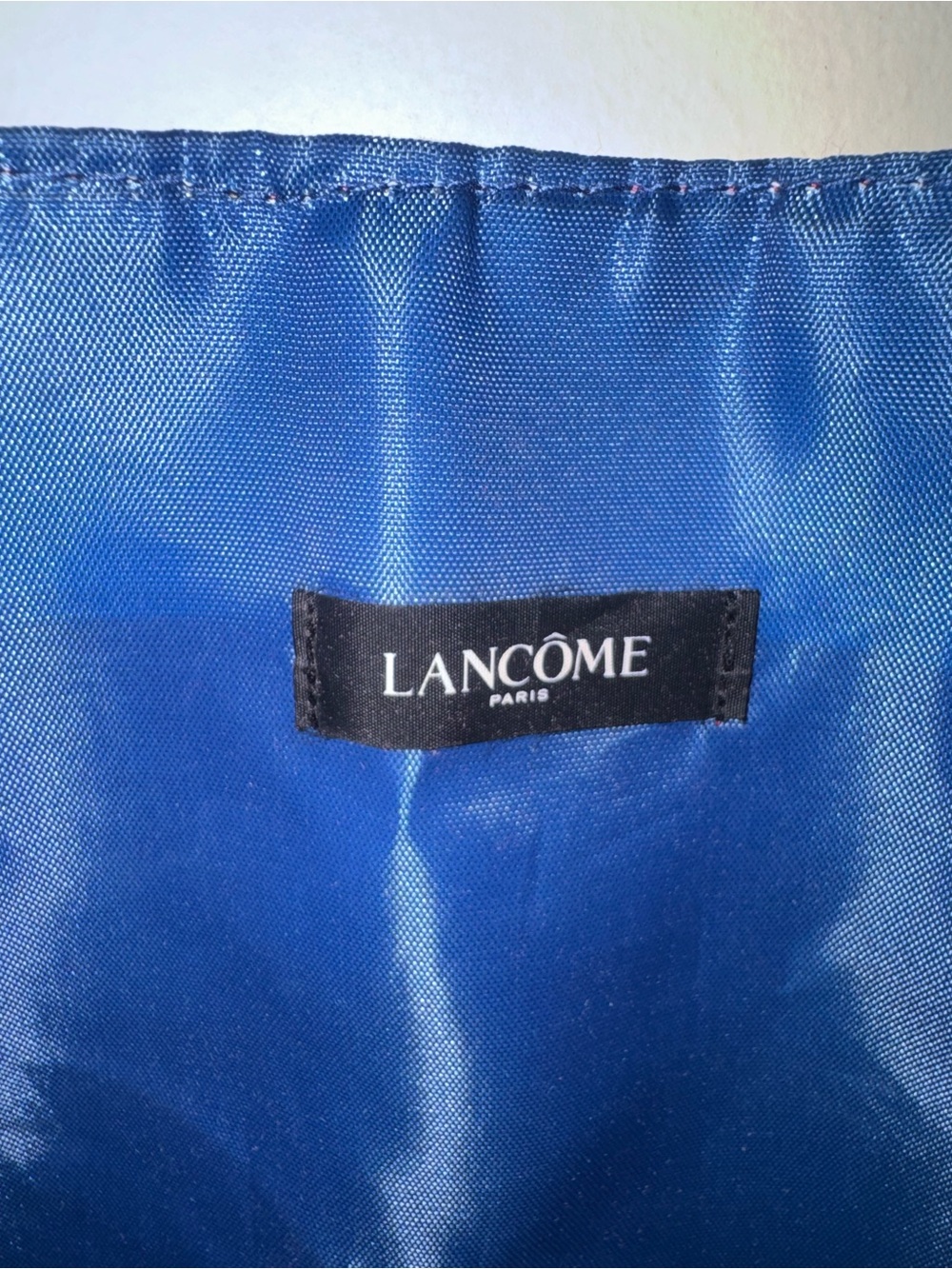 Lancôme Satin Tote with Blue and Pink Interior